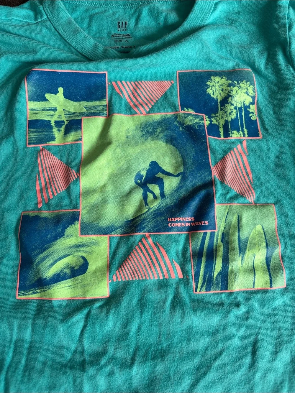 GAP Teal Surf Patch Graphic Tee